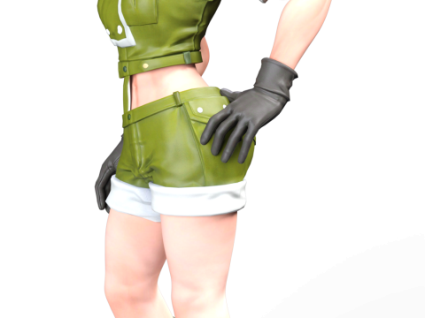 Leona Heidern The Silent Soldier The King of Fighters 3D Print Model