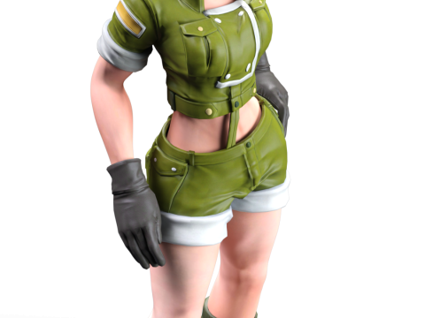 Leona Heidern The Silent Soldier The King of Fighters 3D Print Model