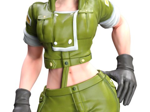 Leona Heidern The Silent Soldier The King of Fighters 3D Print Model