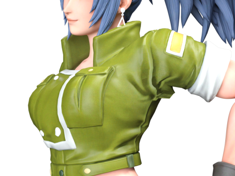 Leona Heidern The Silent Soldier The King of Fighters 3D Print Model