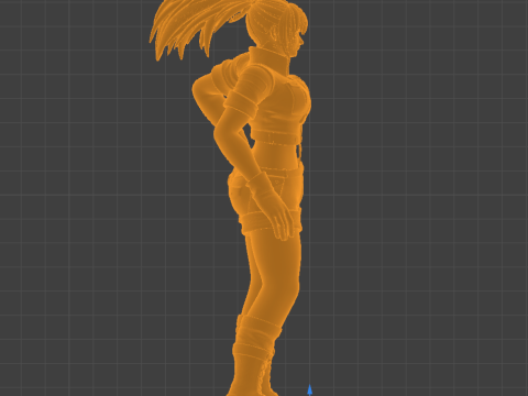 Leona Heidern The Silent Soldier The King of Fighters 3D Print Model