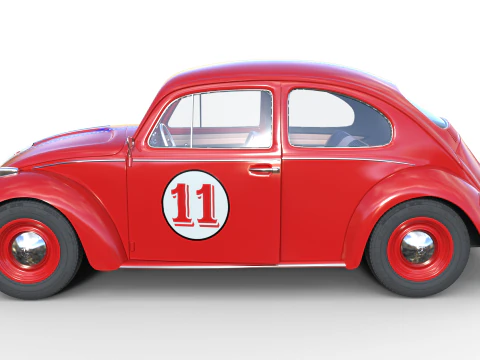 Red Beetle Racer The Spirit of the Track Classic Custom 3D Print Model