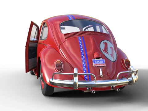 Red Beetle Racer The Spirit of the Track Classic Custom 3D Print Model