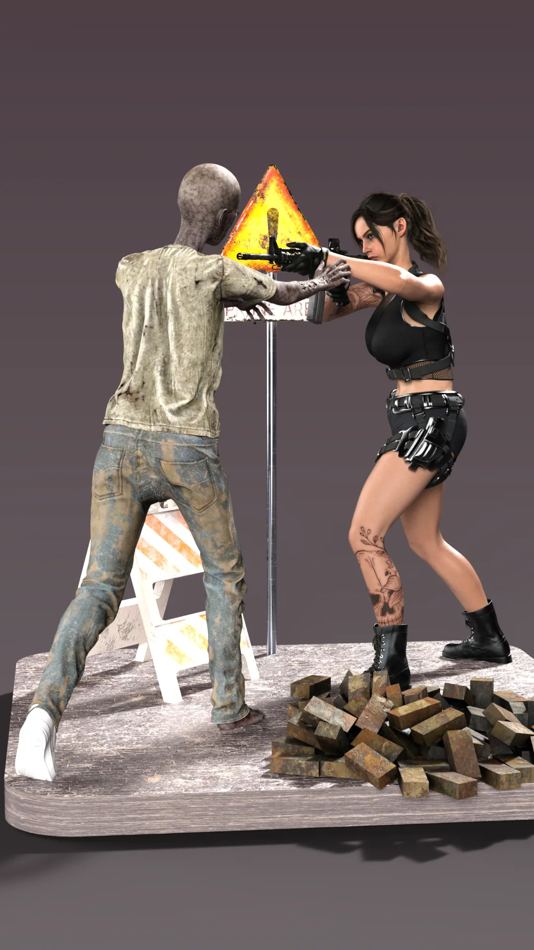 Claire Extreme Survival Raccoon City Outbreak 3D Print Model .c4d .max .obj .3ds .fbx .stl .blend 
