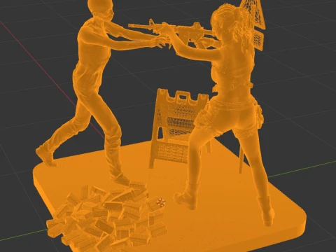 Claire Extreme Survival Raccoon City Outbreak 3D Print Model
