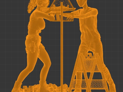 Claire Extreme Survival Raccoon City Outbreak 3D Print Model