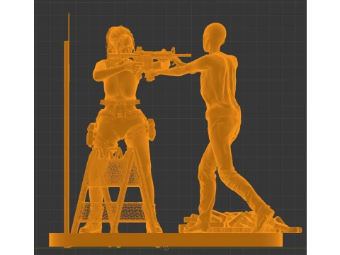 Claire Extreme Survival Raccoon City Outbreak 3D Print Model