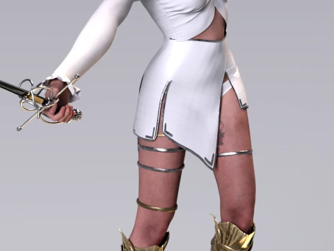 Ciri The Ivory Swallow White Wolf Heiress 3D Print Model