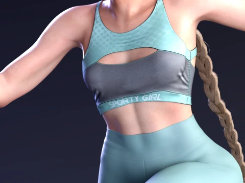 Cammy Delta Red Training Day Activewear Edition Modèles 3D en vedette