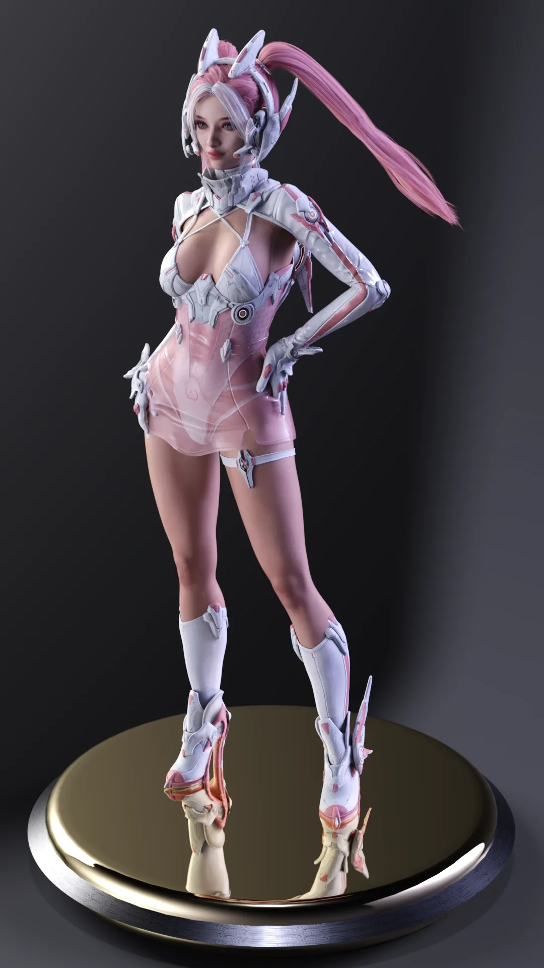 Protocolo Cyber-Idol Luna The Neon Blossom Modelo de Impressão 3D .c4d .max .obj .3ds .fbx .stl .blend 