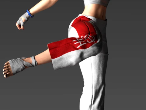Chun-Li The Strongest Woman in the World Dojo Training Edition 3D Print Model