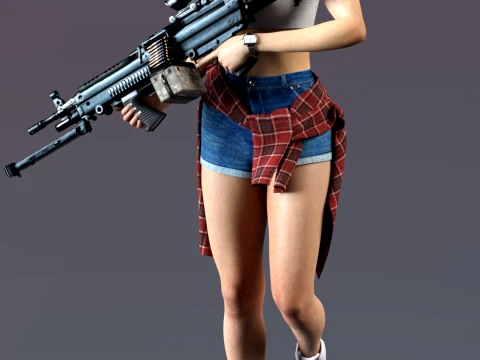 Jill Valentine Raccoon City Survivor Edizione tattica casual Modello di stampa 3D