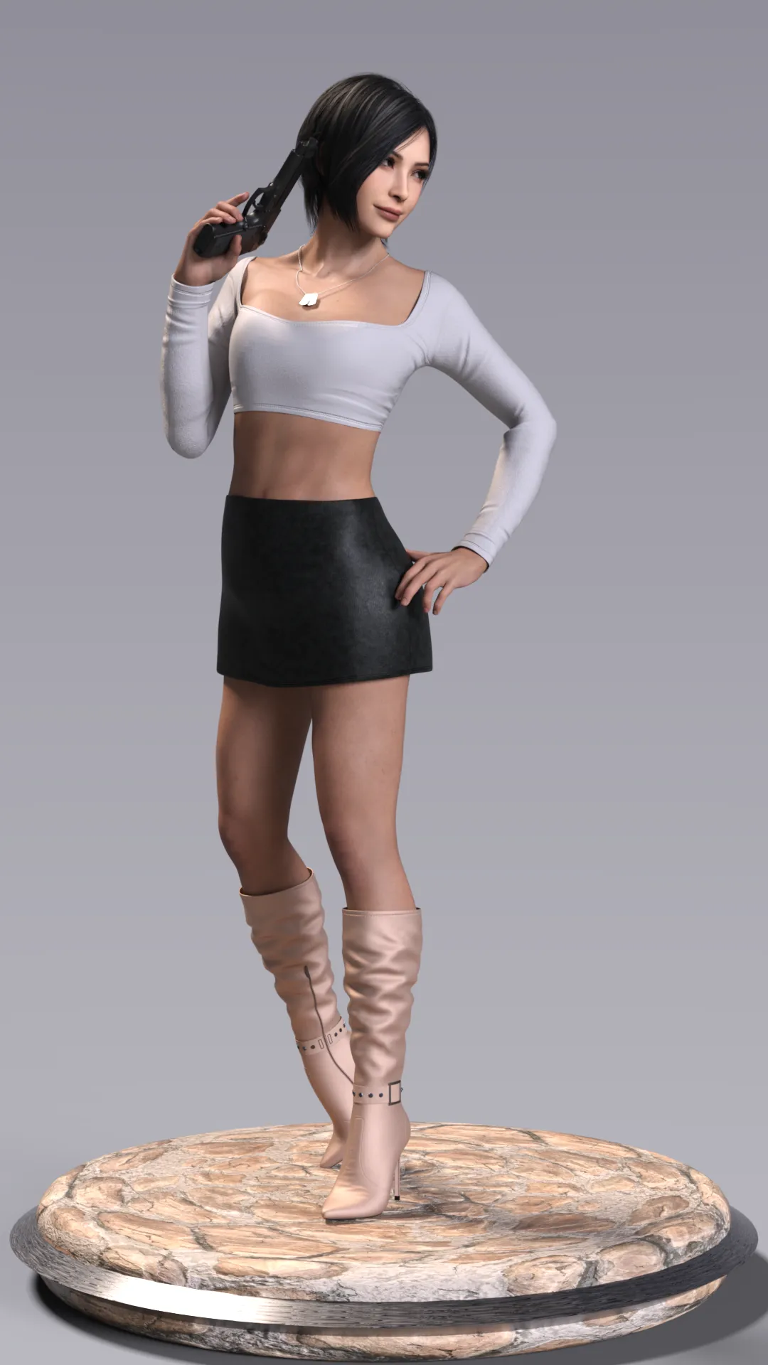 Ada Wong The Crimson Shadow Urban Infiltration Edition 3D Print Model .c4d .max .obj .3ds .fbx .stl .blend 