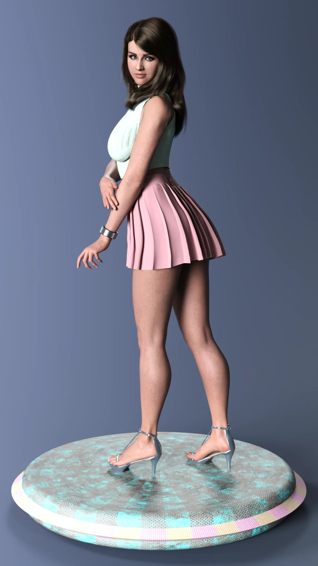 Alexandra The Azure Elegance Red Carpet Digital Edition 3D Print Model .c4d .max .obj .3ds .fbx .stl .blend 