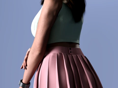 Alexandra The Azure Elegance Red Carpet Digital Edition 3D Print Model
