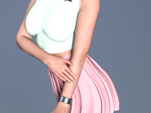 Alexandra The Azure Elegance Red Carpet Digital Edition 3D Print Model