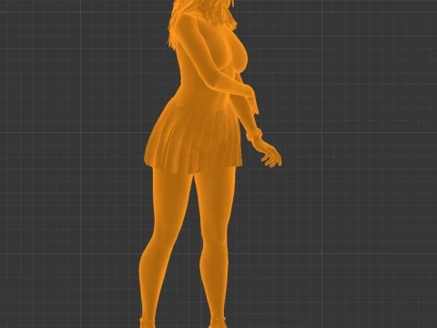 Alexandra The Azure Elegance Red Carpet Digital Edition 3D Print Model