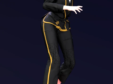 Ayane The Violet Shadow Martial Arts Academy Edition 3D Print Model
