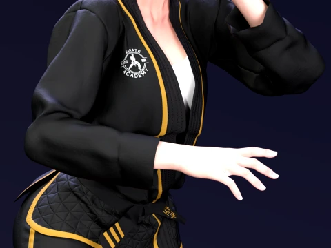Ayane The Violet Shadow Martial Arts Academy Edition 3D Print Model