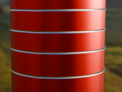 Silo low polly 3D Model