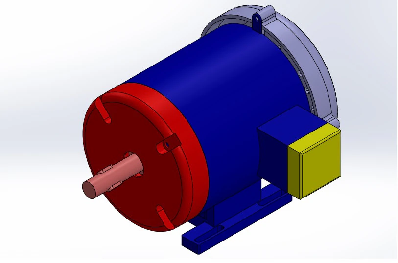 Electric Motor 3D Print Model .c4d .max .obj .3ds .fbx .stl .blend 