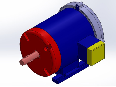 Motor el&eacute;trico Modelo de Impressão 3D