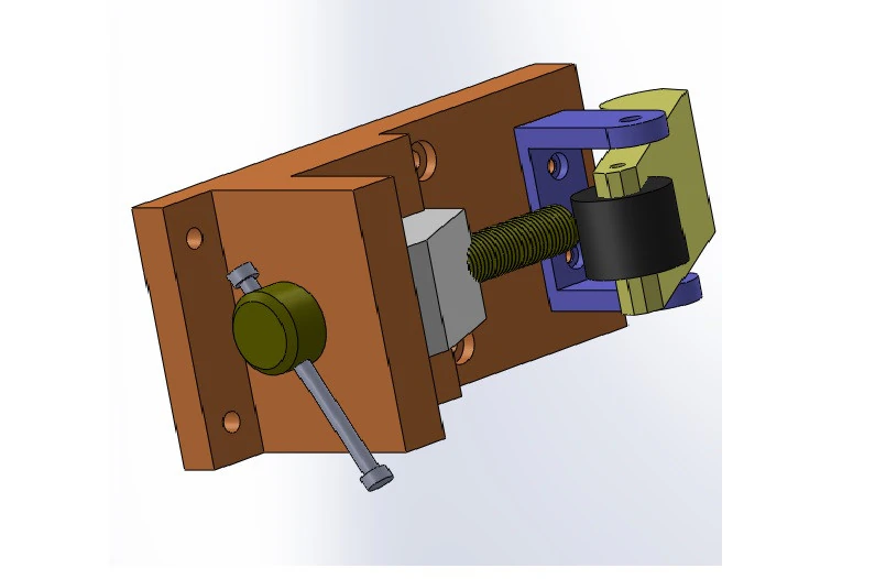 Screw-Lever Clamping Mechanism 3D Print Model .c4d .max .obj .3ds .fbx .stl .blend 