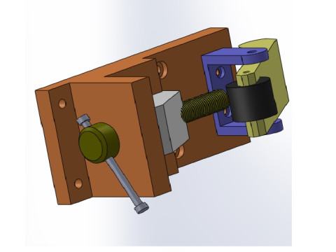 Mecanismo de fixa&ccedil;&atilde;o com alavanca de parafuso Modelo de Impressão 3D