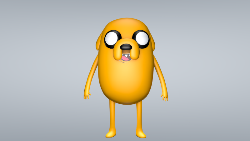 Jake Adventure Time 3D Model .c4d .max .obj .3ds .fbx .stl .blend
