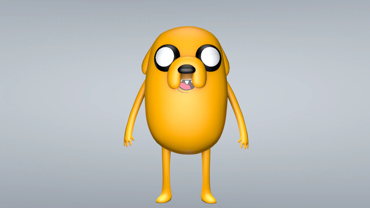 Jake Adventure Time 3D Model .c4d .max .obj .3ds .fbx .stl .blend