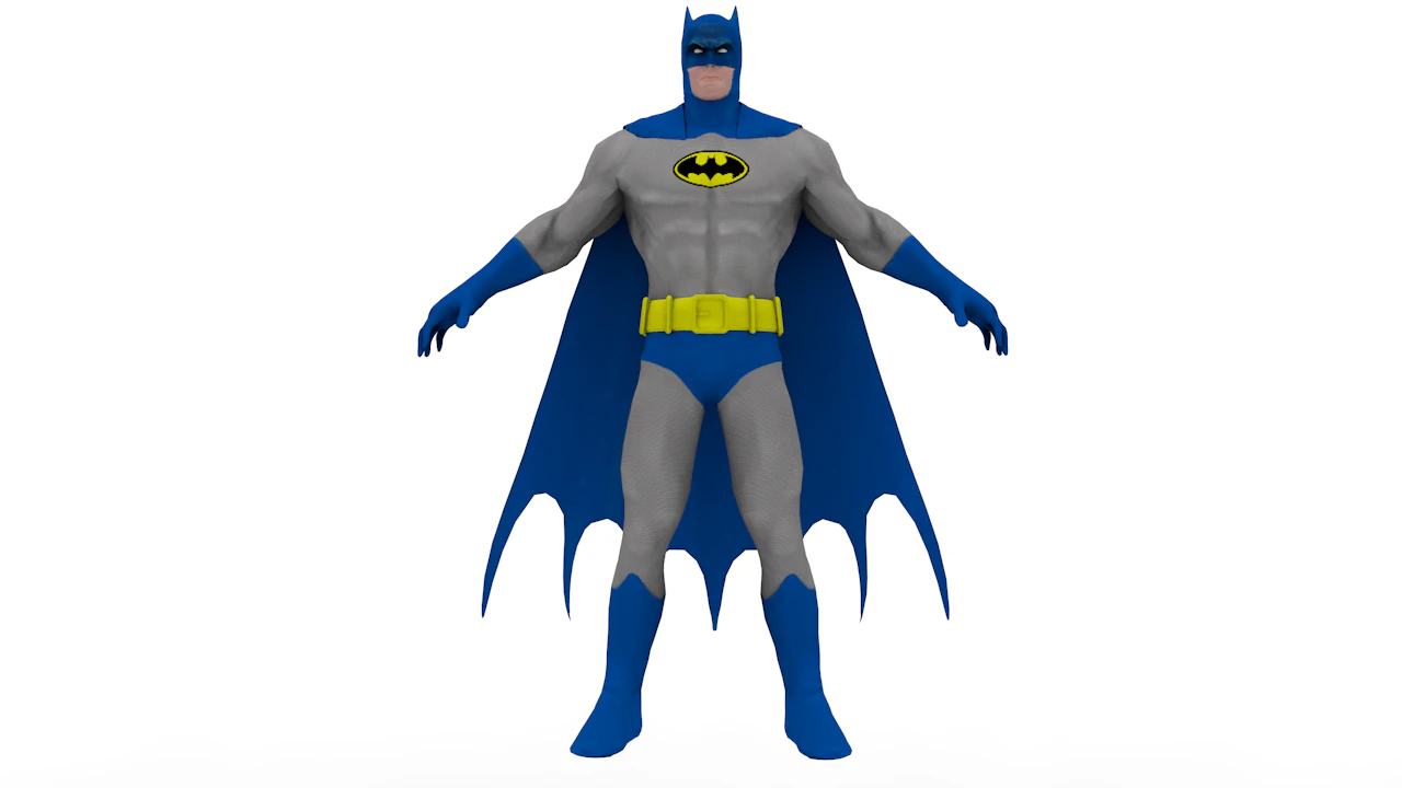 Batman Low Poly 3D Model .c4d .max .obj .3ds .fbx .stl .blend