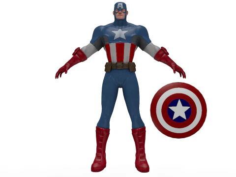 Captain America 3D Model