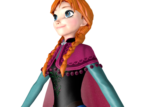 Anna Frozen 3D Model