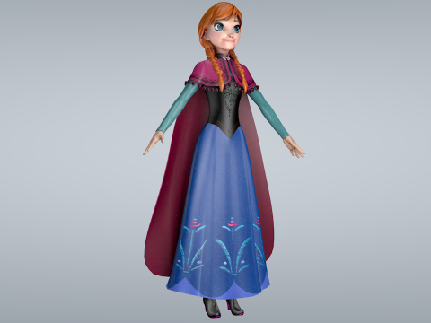 Anna Frozen 3D Model