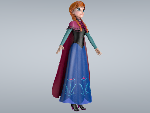 Anna Frozen 3D Model