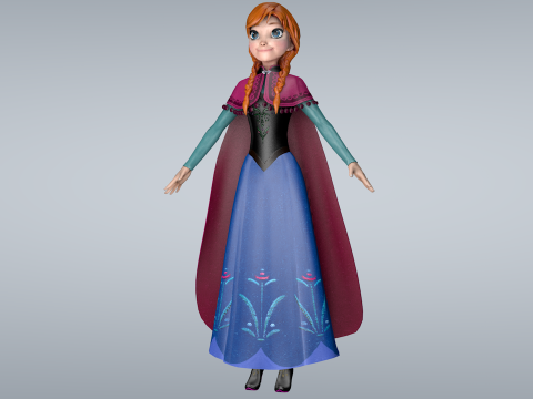 Anna Frozen 3D Model