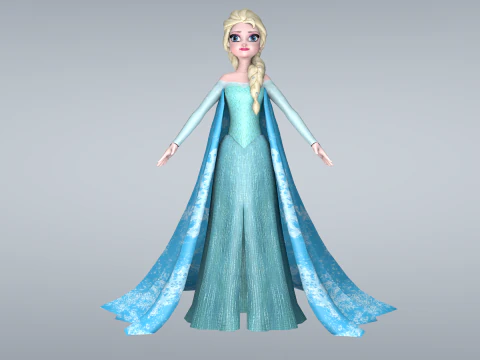 Elsa congel&eacute;e Modèle 3D