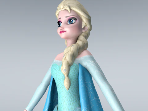 Elsa Frozen 3D Model