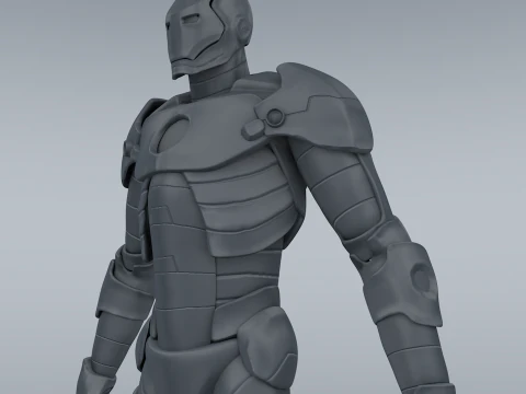 Железный Человек Низкополигональная 3D Модель