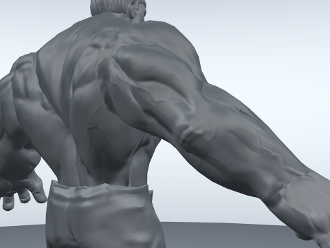 Hulk Low Poly 3D Model