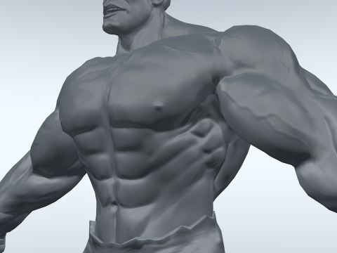 Hulk Low Poly 3D Model