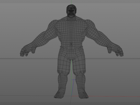 Hulk Low Poly 3D Model