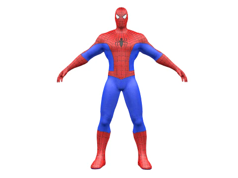 Spider Man Low Poly 3D Model