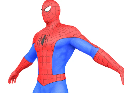 Spider Man Low Poly 3D Model