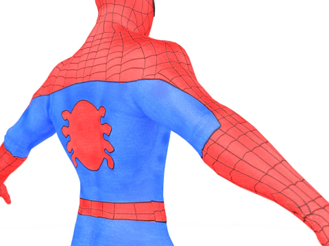 Spider Man Low Poly 3D Model
