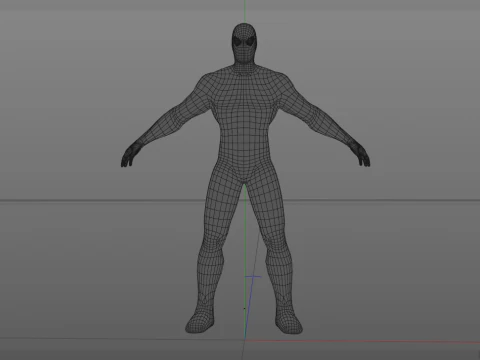 Spider Man Low Poly 3D Model