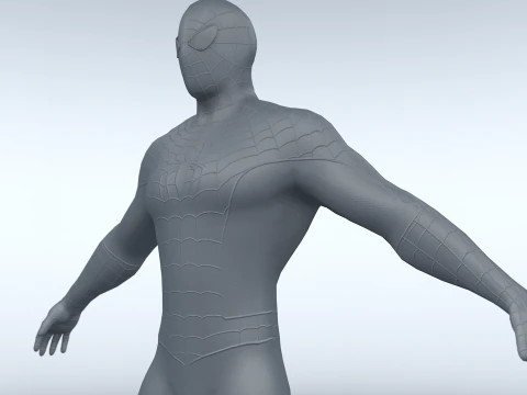 Spider Man Low Poly 3D Model