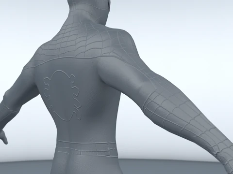 Spider Man Low Poly 3D Model