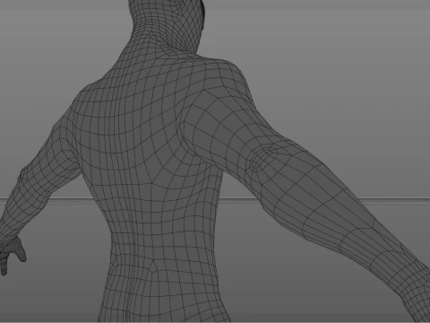 Spider Man Low Poly 3D Model