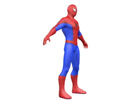 Spider Man Low Poly 3D Model